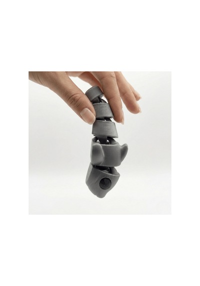 Hareketli 3d Baskı Köpekbalığı Anahtarlık - Oynar Eklemli Fidget Stres Oyuncağı Gri