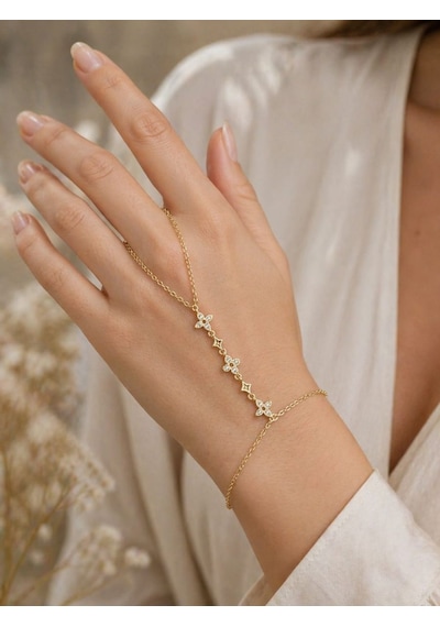 Cm Jewelry Zirkon Taşlı Çelik Şahmeran Bileklik Gold Kadın Şahmeran Altın