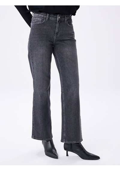 Faik Sönmez Straıght Fit Yıkama Efektli Jean Pantolon W27jpn003 Uw27jpn00312 Gri