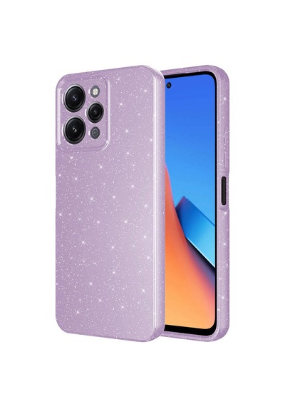 Zore Redmi 12 Kılıf Kamera Korumalı Simli Lüks Nvth Koton Kapak - Gri
