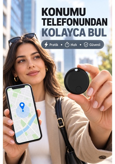 Akıllı Takip Cihazı - Manyetik Kılıf Tasarımlı Ios Android Uyumlu Airtag Akıllı Gps