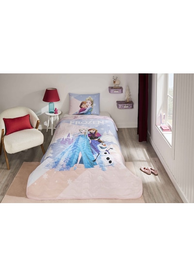 Lisanslı Disney Frozen Winter Tek Kişilik Yatak Örtüsü Seti 000000001000051959 Çok Renkli