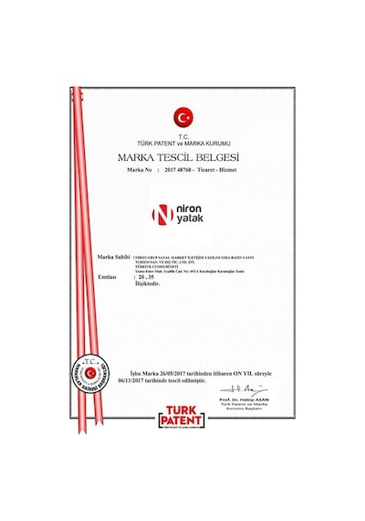 Nironyatak Niron Silver 90X200 Cm Tek Kişilik Tam Ortopedik Sert Yatak