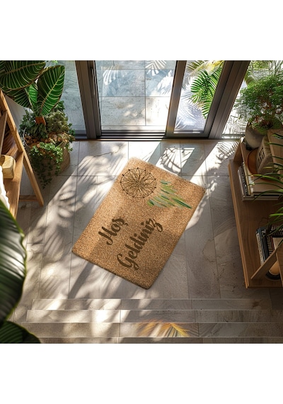 Home Hoşgeldiniz Kelebek Dekoratif Çok Amaçlı Iç Ve Dış Kapı Paspası Çok Renkli