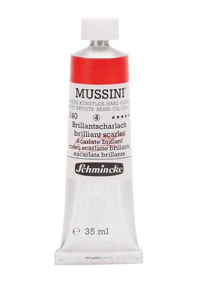 Mussini 35Ml Yağlı Boya Seri:4 No:340 Brilliant Scarlet