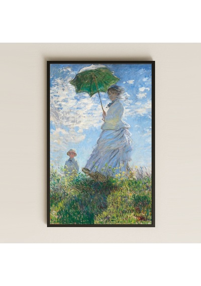 Şemsiyeli Kadın Monet Pvc Tablo - Dekoratif Sanat Pvc Tablo