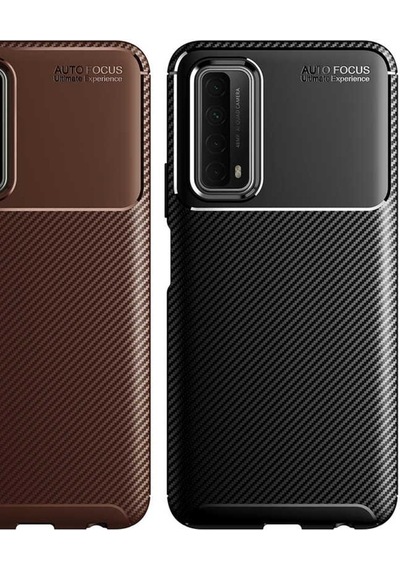 Huawei P Smart 2021 Kilif Karbon Silikon Case 394930330