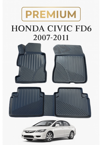 Honda Civic Fd6 2007-2011 Uyumlu 3d Oto Paspas Premium