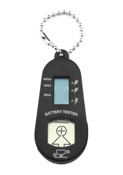Siyah-üniversal İşitme Cihazı Pili Test Pil Test Cihazı Dijital Ölçüm Cihazı Lcd Ekran Düğme Pili