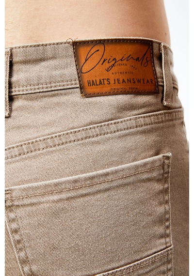 HLT Jeans Erkek Bej Regular Fit Likralı Jean Boru Paça Rahat Kesim Kot Pantolon Benjamin