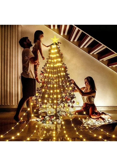 Vıp Profesyonel Işıklı Tepe Yıldızlı Led Işık Gün Işığı 9 Dallı 282 Ledli Ip65 Su Geçirmez Led Işık Gün Işığı