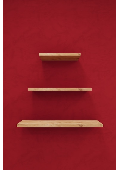 Asra Trend Modern Duvar Rafı DRF-02 %100 MDF 3'lü Dekoratif Organizer Kitaplık Meşe