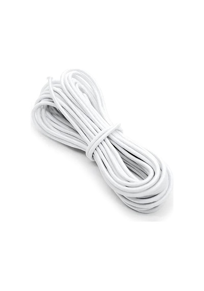 Beyaz 5 Metre 2 Mm Yuvarlak Lastik