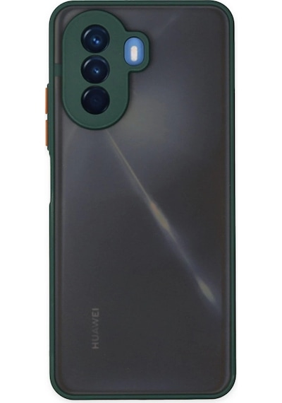 Huawei Nova Y70 Kılıf Montreal Silikon Kapak - Yeşil Düz Renkli