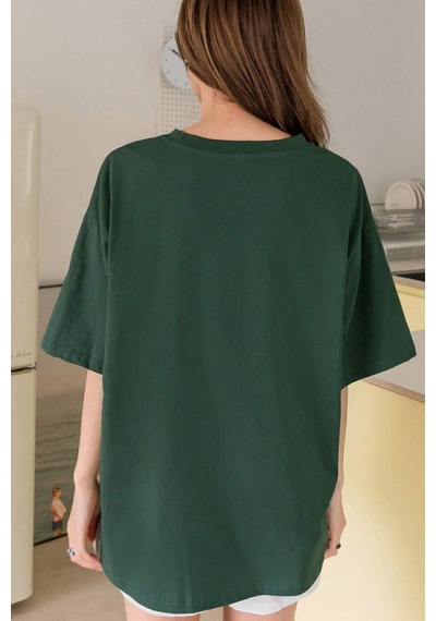 Uyguntarz Unisex Holiday Baskılı Tasarım Tshirt Yeşil