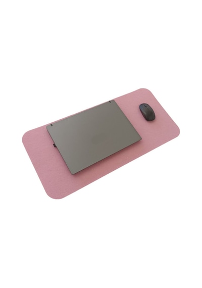 Çalışma Masası Düzenleyici Keçe Bilgisayar Mouse Pedi Masa Üstü Düzenleyici Mat 70x32 Cm Pembe