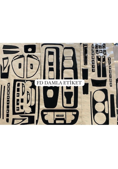 Fiat Doblo D4 Full Set Maun Kaplama Set Piano Black Renk Özel Dizayn