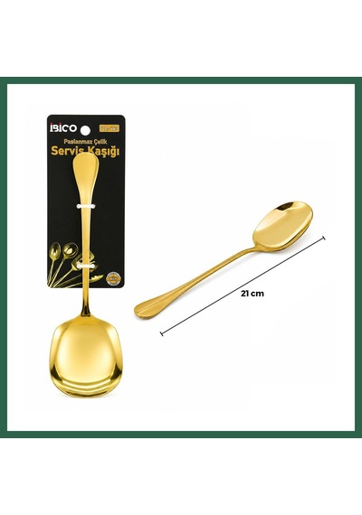 Bezos Metal Servis Kaşığı Altın Renk Bzs01