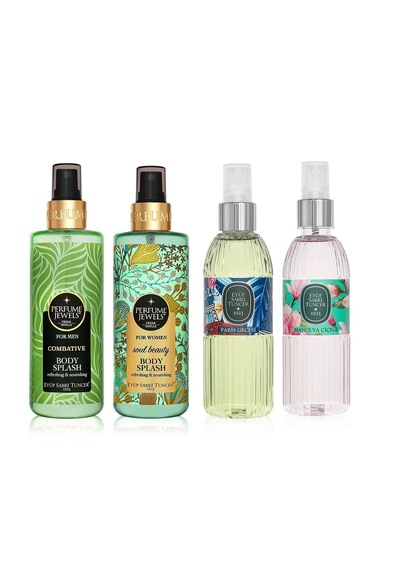 Eyüp Sabri Tuncer Kadın-erkek Özel Hediye Seti, Body Splash Ve Sprey Kolonya İkilisi, H-pro Hijyen