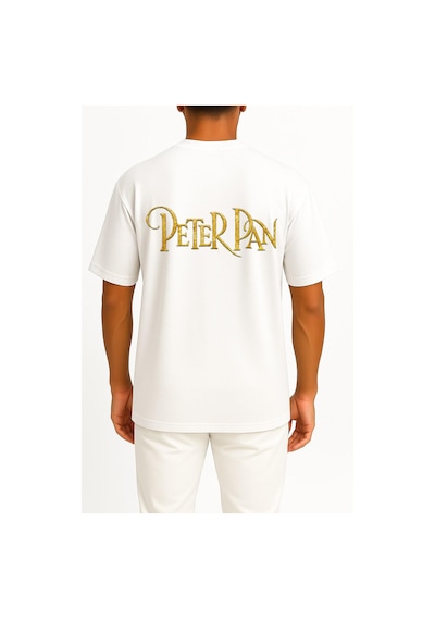 Bahriyeli Collection Oversize Peeter Paan Peter Pan Wendy Darling Musical Theatre Cep Ve Sırt Tasarımlı Unisex T-shirt Beyaz