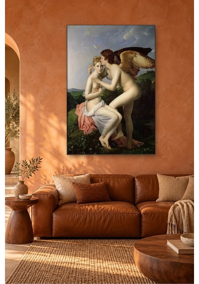 Fida Gerard Psyche Ve Eros İlk Öpücük Canvas Tablo Çok Renkli