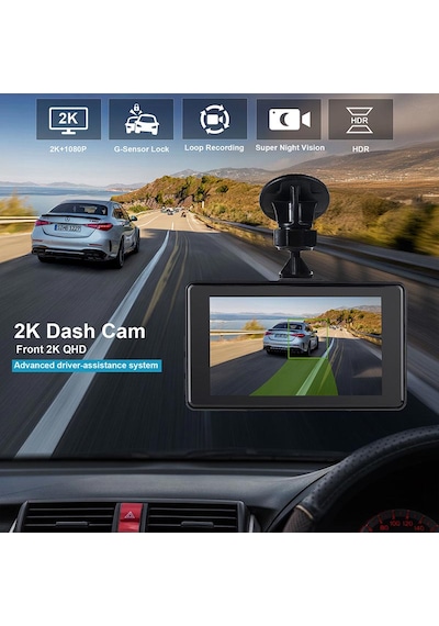 Onezero 1153 4k Uhd Ultra Gece Görüşlü Wi-fi Araç Kamera Seti Ön 4k + Arka 1080p Kamera, 3" Ips Ekran, Adas & Bsd Sürüş Asistanı