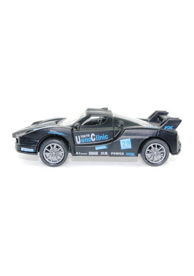 Die Cast Çek Bırak Metal Siyah Yarış Arabası 88