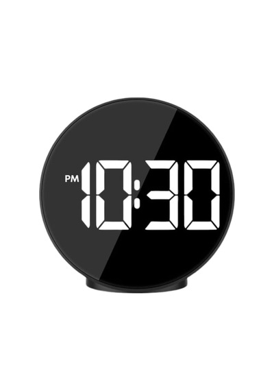 Dijital Led Masa Saati, Alarm Ve Snooze Özellikli, Gece Lambalı, Parlak Ekranlı Yuvarlak Tasarım Diğer