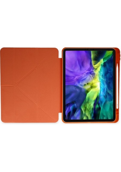 Apple Uyumlu iPad Pro 4. Nesil M2 2022 11 Inç Tablet Silikon Kılıf Origami Pencil Kılıf