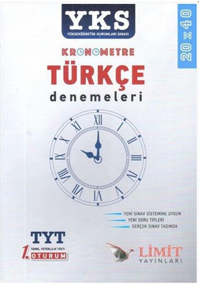 YKS TYT 1.Oturum Kronometre Türkçe Denemeleri -  Limit Yayınları