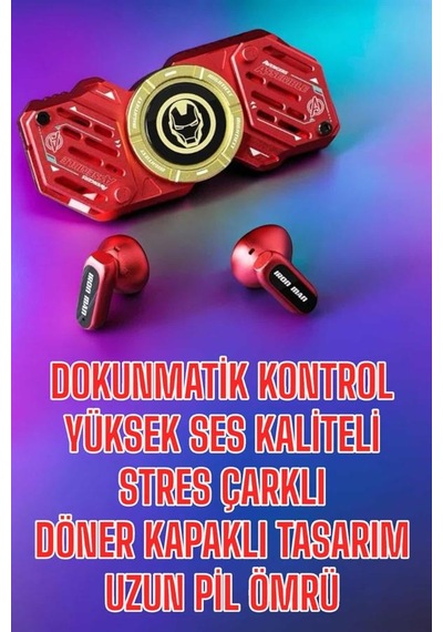 Bluetooth Kulaklık Stres Çarklı Döndürülebilir Uzun Şarj Süreli Oyuncu Kulaklığı