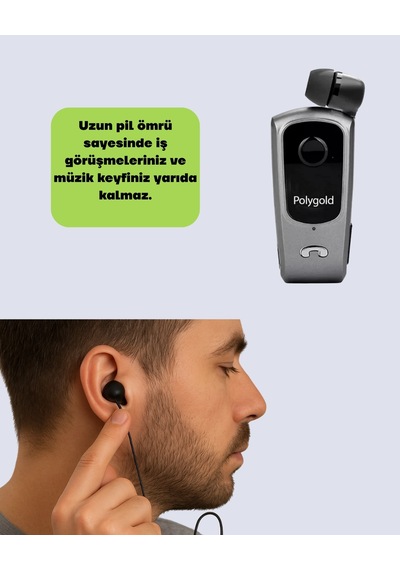 Bay Geri Çekilebilir Kablolu Bluetooth İş Kulaklığı Najmaddin