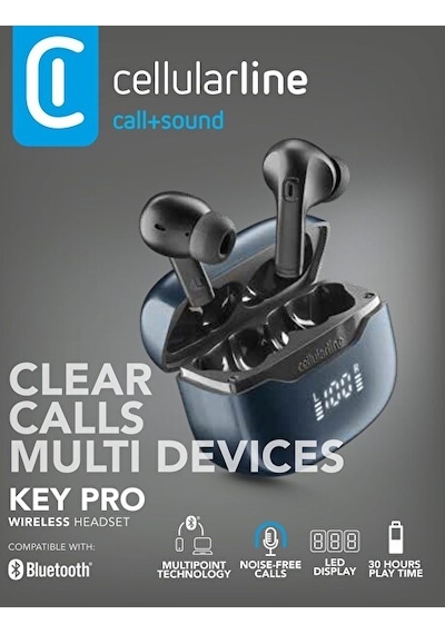 Cellularline KEY PRO ENC Bluetooth 5.4 Kulak İçi Kulaklık