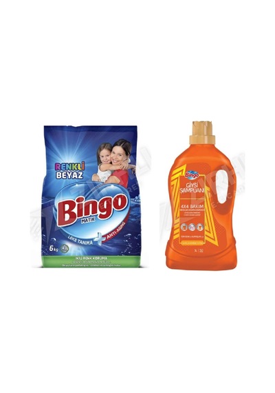 Bingo Tüm Renkler Deterjan 6 Kg+ Giysi Şampuanı 4l 2'li Set Diğer
