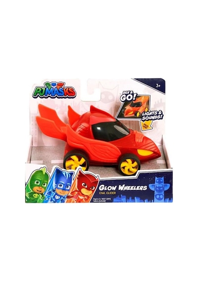 Pijamaskeliler Glow Wheelers Baykuş Kız Planörü Owl Glider Sesli
