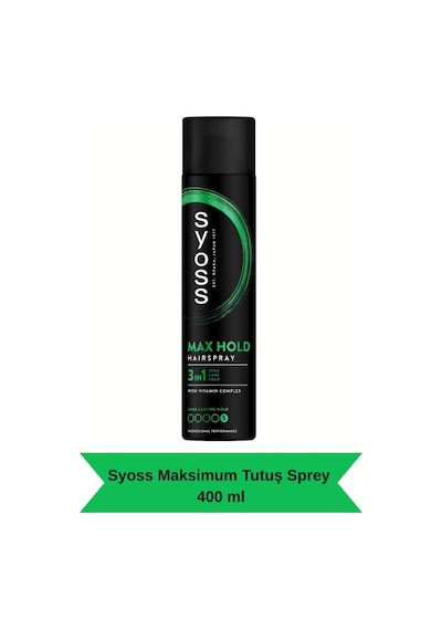 Syoss Max Hold Mega Güçlü Tutuş Saç Spreyi 400 ML