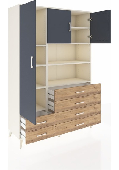 Hyperion Dolap 8 Raflı 6 Çekmeceli 3 Kapaklı 132x44x195 Aytaşı-antrasit/çam Antrasıt/atlas Çam Hyperion Dolap 8 Raflı 6 Çekmeceli 3 Kapaklı 132x44x195 Aytaşı-antrasit/çam Antrasıt/atlas Çam