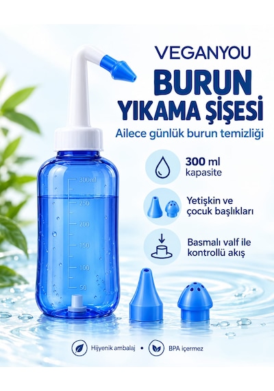 Guangdong Veganyou Aile Kullanımı Burun Durulama / Yıkama Sin. Rölyef Neilmed - Netipot Renit Sistem Çözümü Burun Aspiratörü