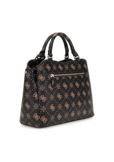Guess Kadın Kilit Aksesuarlı Monogram Desenli El Çantası - Kahverengi Kahverengi