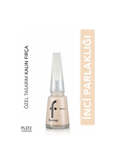 Flormar Sedefli Parlak Oje (Bej) - Pearly Nail Enamel - PL372 Tender Beige - 8682536035477