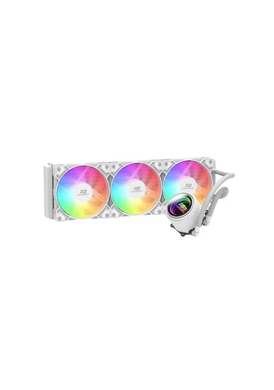 Powerboost Pb-lcs-cr360w Cırcle Beyaz 360w Raınbow Fanlı Lga1700/am5 Uyumlu 360mm Sıvı Soğutma Sistemi
