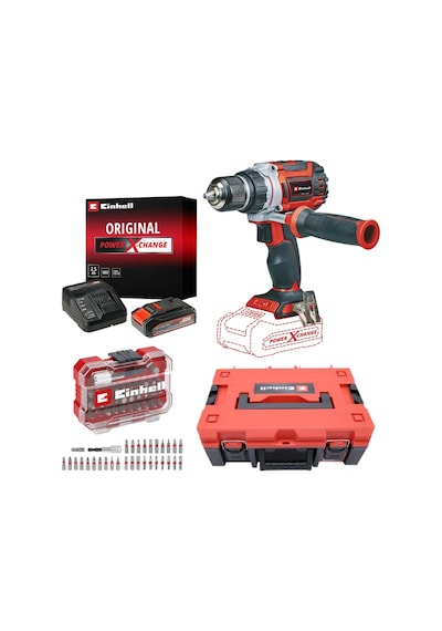 Einhell TP-CD 18/60 Li Bl Akülü Vidalama Seti 2.5AH Akü ve Şarj Cihazı + 32 Parça Uç Seti ve Çanta Dahildir