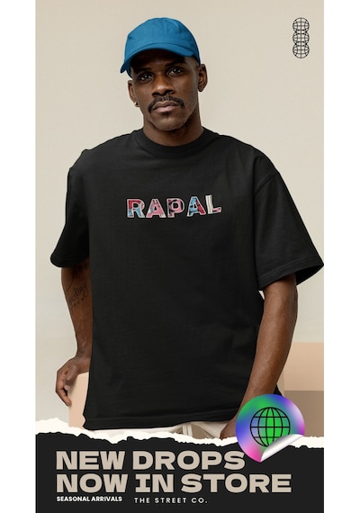 Noıssey Rapal Wear Unisex Oversize Colouring More Wall Baskılı T-shirt Siyah