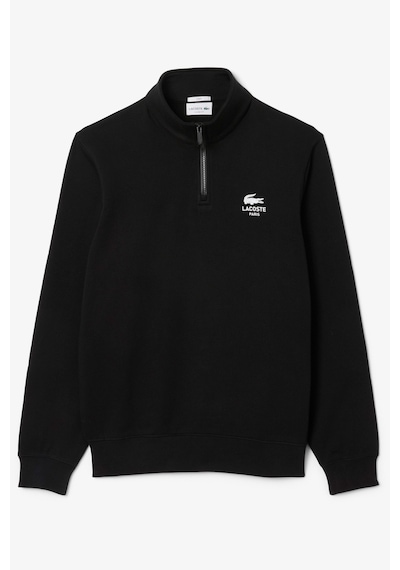 Lacoste High Neck Zip-up Print Unisex Sweatshirt Fermuarlı Yüksek Yaka Pamuklu Sweatshirt Siyah Lacoste High Neck Zip-up Print Unisex Sweatshirt Fermuarlı Yüksek Yaka Pamuklu Sweatshirt Siyah