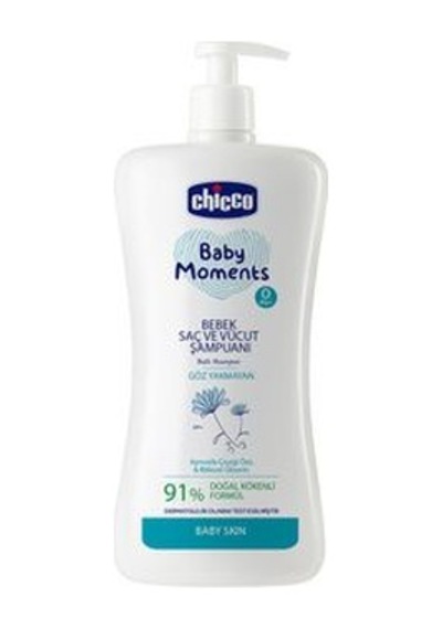 2 Adet Chicco Baby Moments Doğal Bebek Saç & Vücut Şampuanı 750 Ml