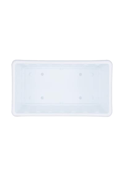 S231 Klasik Balkon Saksı Tabaklı 30cm, 4.3 Litre Beyaz