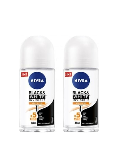 Nivea Black&White Invisible Güçlü Etki Kadın Roll-On Deodorant 2 x 50 ML