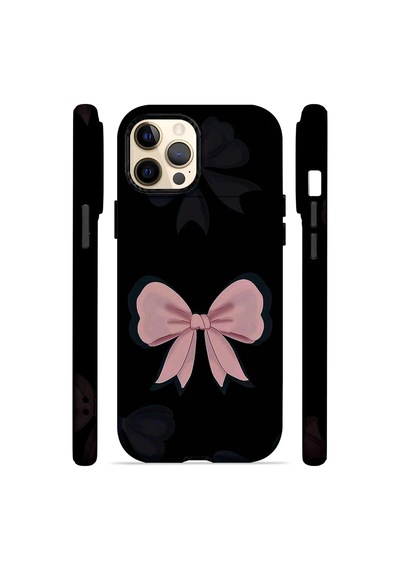 Velvoria Valestra Midnight Pink Bow Apple iPhone Uyumlu 12 Pro Max Magsafe Koruma Kılıfı Valestra Magline - Midnight Pink Bow
