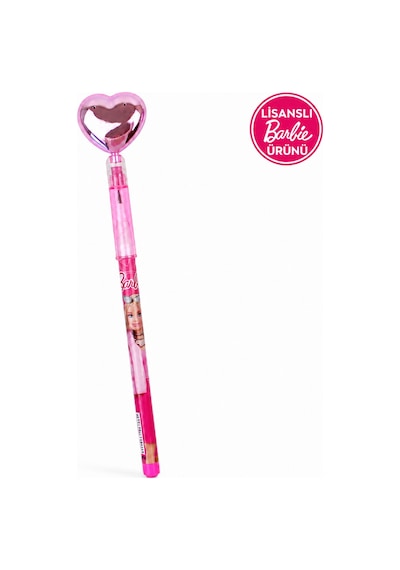 Bakgelal Barbie Kalp Figürlü Geçmeli Silgili Kalem Eğlenceli Kırtasiye Kalemi - 9051561278859 Açık Pembe