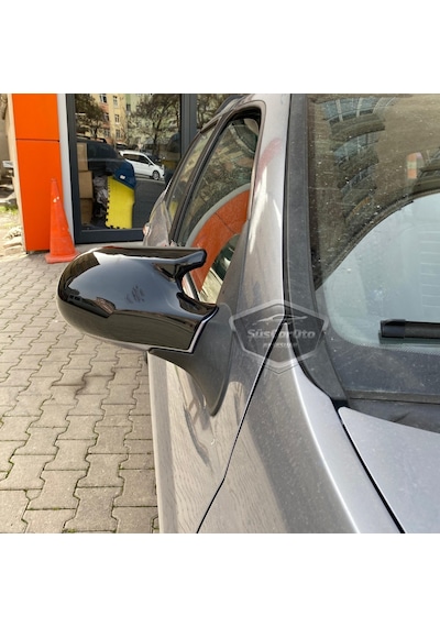 Renault Symbol 2008-2012 Thalia Uyumlu Batman Yarasa Ayna Kapağı Piano Black Abs Plastik 00 Şüscaroto Aksesuar